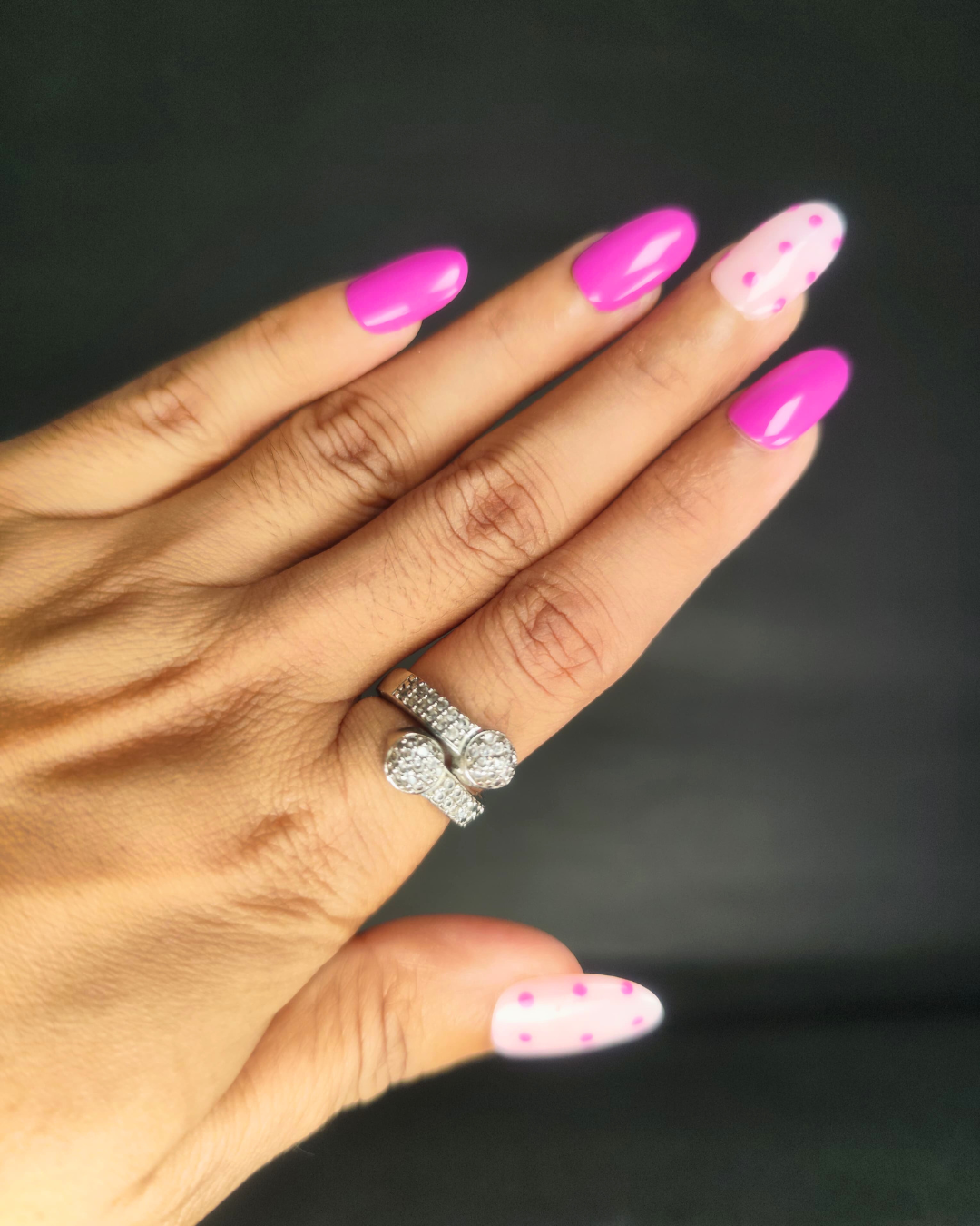 Pink Polka Pop - Oval