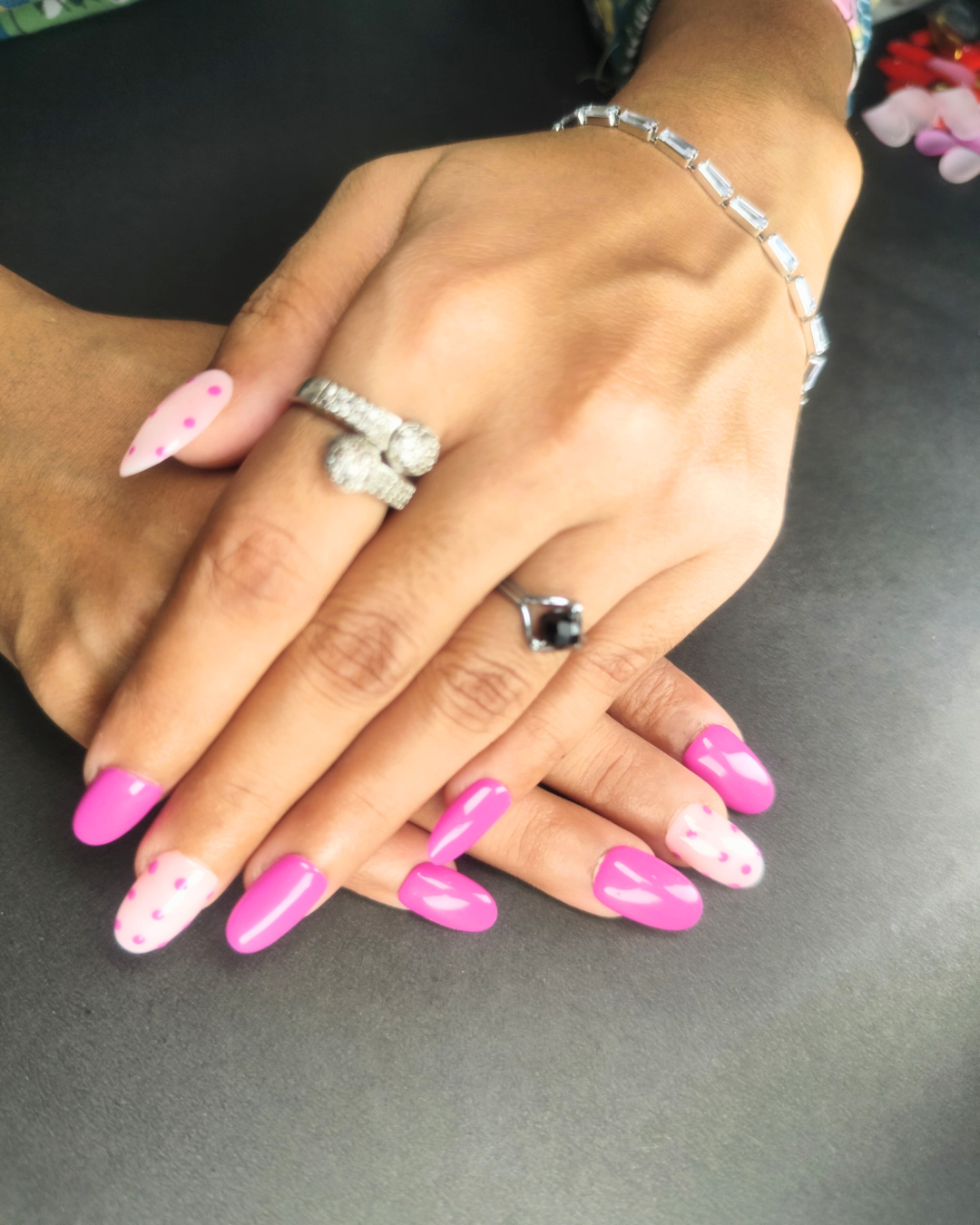 Pink Polka Pop - Oval