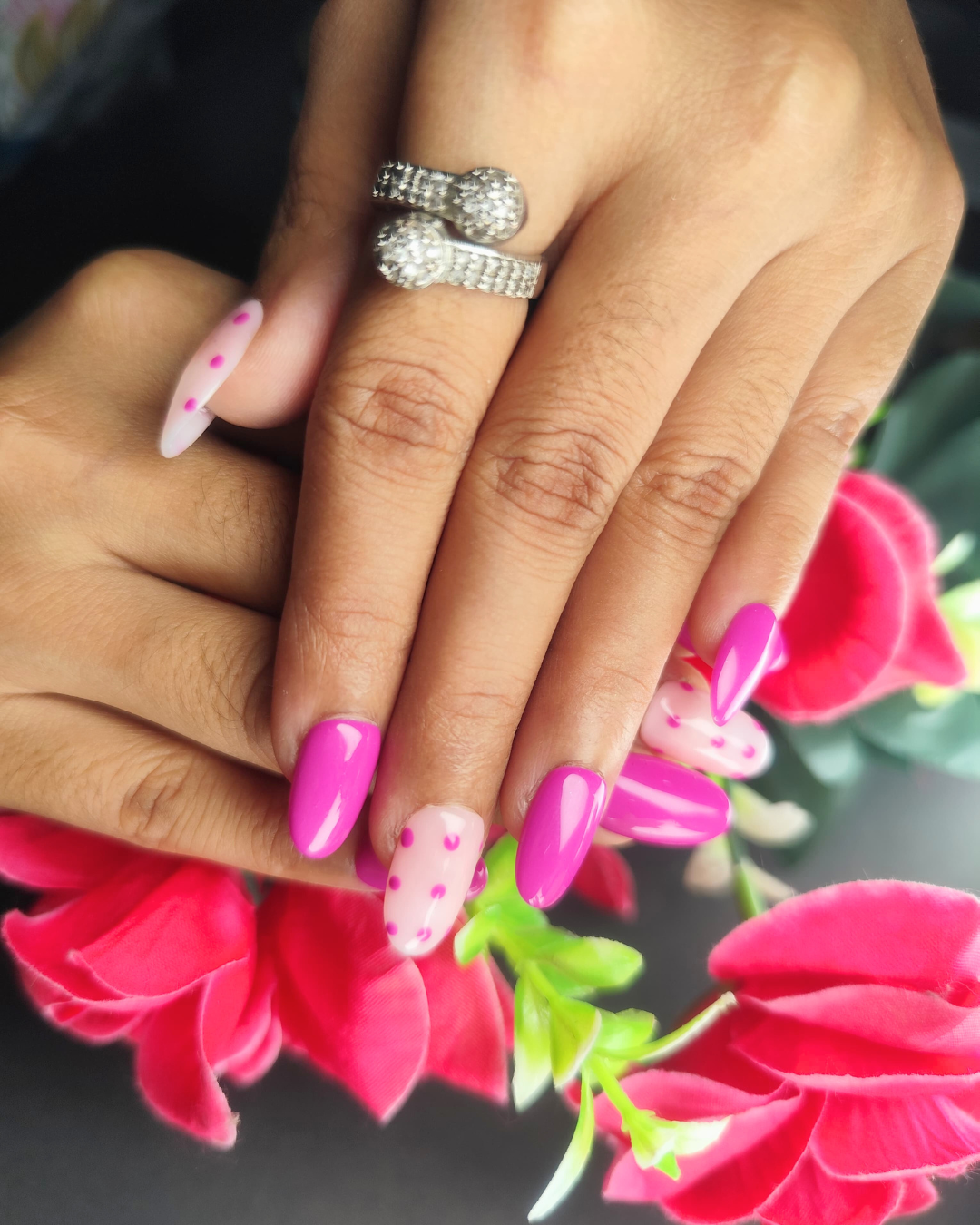 Pink Polka Pop - Oval