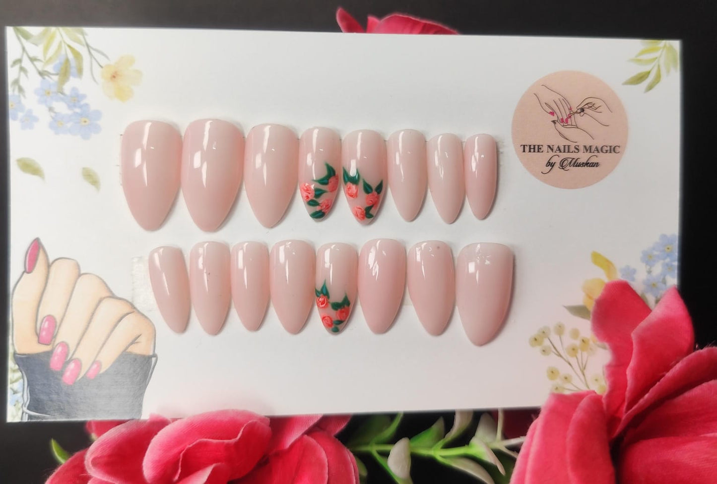 Blush Rose Elegance - Stiletto